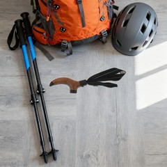 Hiking Pole Handle: Cork Grip with Wrist Strap – Ergonomic Replacement Handle –