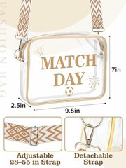 Clear Bag for Stadium Approved – 9.5″ x 7″ x 2.5″ Small Crossbody Purse
