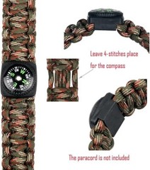 bayite Hard Shell Liquid Filled Button Compass Set for Survival Watch Band Pa…