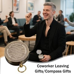 “Unique Compass Gift for Retirement, Farewell, Coworker Leaving, New Beginnings”