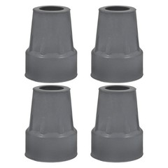 4Pcs Reusable Rubber Trekking Pole Tips Replacement Anti Slip Crutch Covers Grey