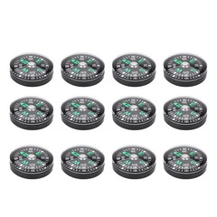 12pcs Mini Pocket Compass Easy Read For Hiking Camping Outdoor