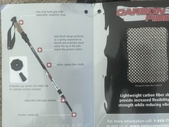 SwissGear Carbon Fiber Adjustable Trekking Poles 2-Pack Black/Silver