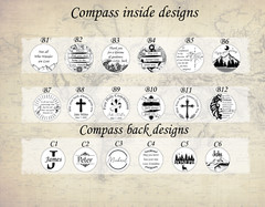 Personalized Compass, Graduation, Anniversary, Baptism, Holly Communion Gift