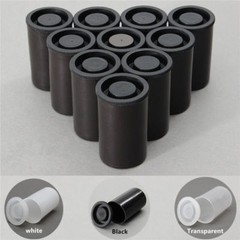 10-100pcs Plastic Empty Black/White 35mm Bottle Film Cans Canisters Containers