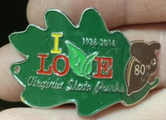 virginia state Park Hiking Staff Stick Medallion NEW I love