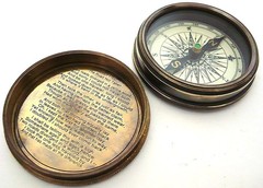 Robert Frost Compass With Leather Case