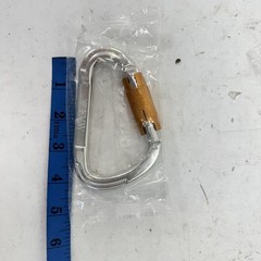 VFWW UIAA Locking Carabiner Set of 5 Silver Orange 25kN Climbing Rescue New