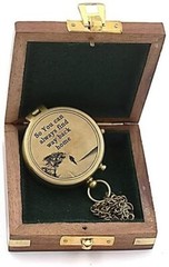 Directional Nautical Brass Compass W Wood Box Personalized Engraved Compass Gift