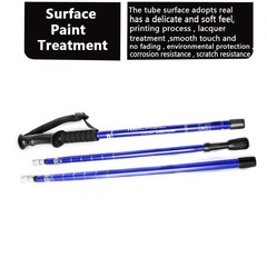 2PCS Trekking Hiking Poles Walking Sticks Adjustable Aluminum Alpenstock w/ Tips
