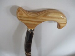 Canes Wood-Custom -37in rubber tip Clear coated