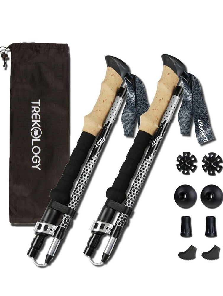 Trekology Trek-Z Collapsible Hiking & Trekking Poles – 120-135cm. 2 Pieces