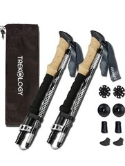 Trekology Trek-Z Collapsible Hiking & Trekking Poles – 120-135cm. 2 Pieces