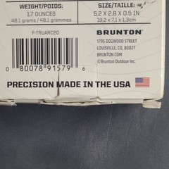 Brunton TruArc 20 Mirrored Compass Global Needle Dual Inclinometer Hiking