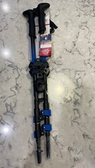 Hiking Poles Walking Sticks All Season Adjustable Crescent Moon Trekking blue