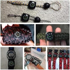 10pcs Mini Wrist Compass Set – Detachable Outdoor Hiking & Survival Tool Kit