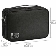 Electronic Organizer Travel Essentials Case, Waterproof Double Layer Cable