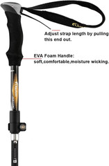 Aluminum Collapsible Ultralight Travel Trekking Hiking Pole for Men and Women (F