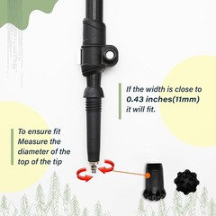 6-Pack Rubber Trekking Pole Tips for Enhanced Outdoor Grip and Stability