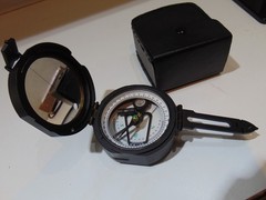 100% Working Brass Brunton Pocket Transit Compass with Leather Case, Brunton
