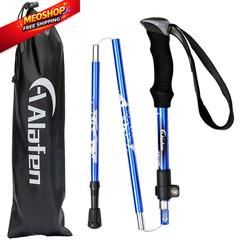 A ALAFEN Aluminum Collapsible Ultralight Travel 1 PC(1 Pole), P1_Blue