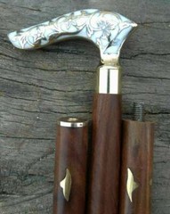 Antique wooden Walking Stick Brass Imperial Head Designer Handle Cane Style Gift