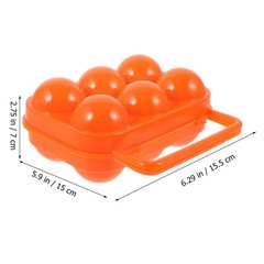 2Pcs Lightweight Portable Plastic Egg Carrier Box for Travel Camping Storage