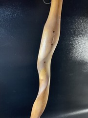 58″ Cedar Wood Twisted Staff Hiking Stick Walking Cane HandMade USA 2001 Vintage