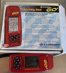 TESTED Lowrance I Finder GO2 Handheld GPS Personal Mapping GPS 16 Channel Red