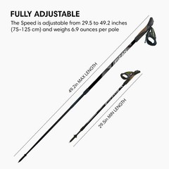 Aluminium Ultra-Light Swift Nordic Walking Poles 2 Pack