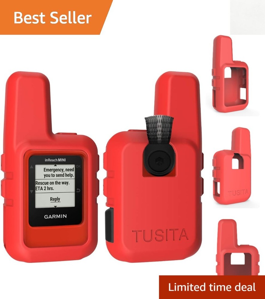 Military-Grade Silicone Case for Garmin inReach Mini 1 & 2 – Soft Red Finish