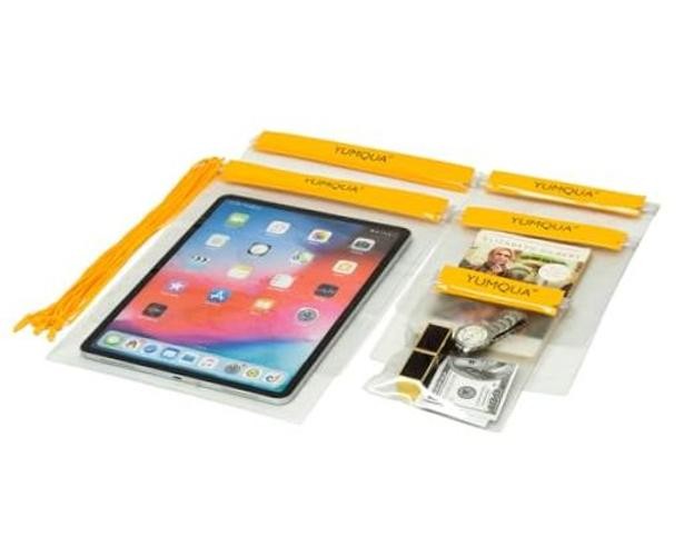Clear Waterproof Bags 5 Pack Set, Watertight Pouch Holder for Document Yellow