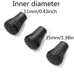 RONCHEN 8pcs Assorted Replacement Tips Hiking Stick Walking Trekking black