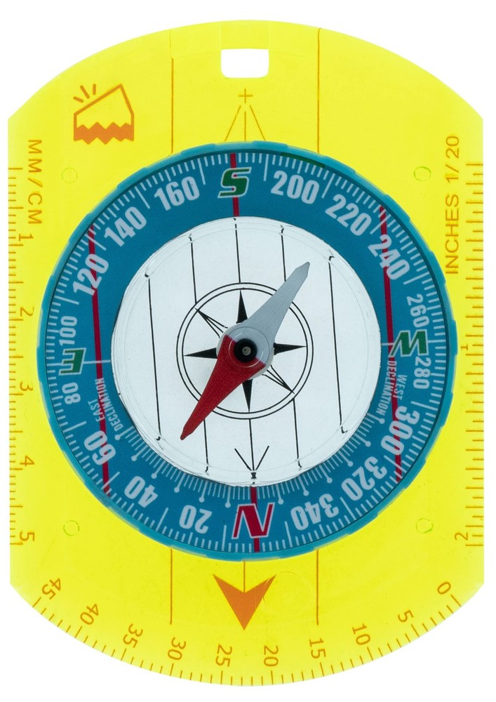 Hi Vis Waypoint Map Compass with Fluorescent Plate and Magnifier for Hiking, …