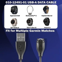 010-12491-01 Garmin Charger Cable Fit for Garmin Multiple Watch Devices (2 Pack)