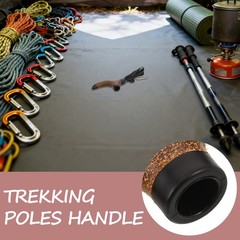 Hiking Pole Handle: Cork Grip with Wrist Strap – Ergonomic Replacement Handle –