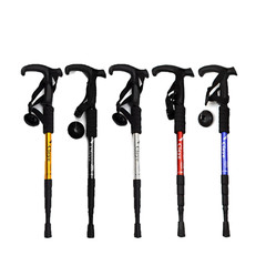 Folding Pole Hiking Cane Walking Stick Adjustable Aluminum Collapsible Travel US