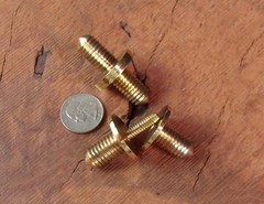 JWL Two (2) Solid Brass Connectors Couplers (1/2″ x 13) to split Canes in two
