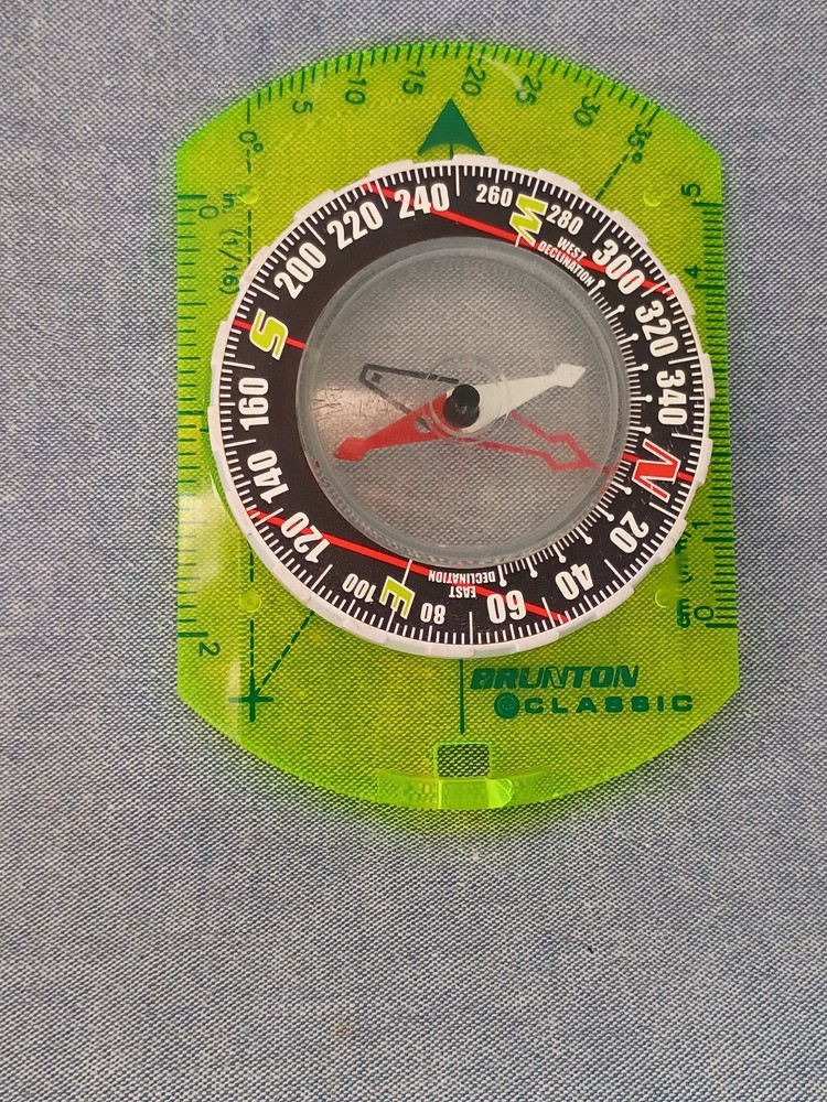 Brunton Classic Compass w/Optic Green Base. -used-