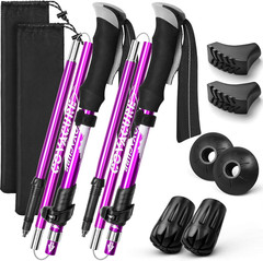 Hiking Poles Collapsible Trekking Poles – Aluminum Alloy 7075 Walking Sticks for