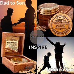 to My Son Compass Gift from Mom Dad | 2 – Dad to Son Gifts, Mom to Son Gifts for