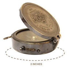Vintage Brass Compass w/ 100-Year Calendar – Classic Navigation Tool