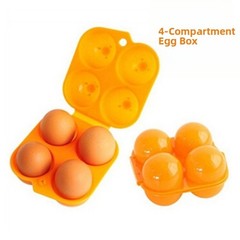 Picnic Egg Transport Case 4 Slot Foldable PP Container for Outdoor Use