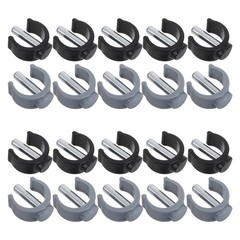 20 Pcs Walking Cane Accessories Stick C-shape Latch Clamp Crutch Fix