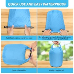 Dry Bag Set, Waterproof Small Lightweight Dry Bags for Paddle 20L 2Pack Blue