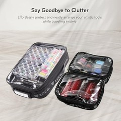 Utility Pouch Combo Set – 1 Large & 2 Mini Utility Makeup Pouch – Durable,