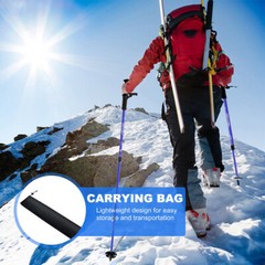 Trekking Walking Hiking Poles Sticks Aluminum Adjustable Alpenstock Pair of 2