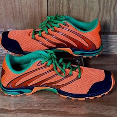 Inov-8 F-Lite 252 Trail Running Shoes Orange Green Womens Size 9.5/Mens Size 8