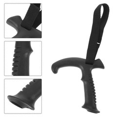 5Pcs Durable Walking Cane Handles T-Shape Black Replacement for Camping Use