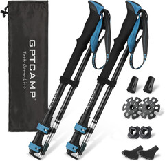 Hiking Sticks,2Pc Trekking Poles Collapsible Hiking Poles,Lightweight Folding Ad